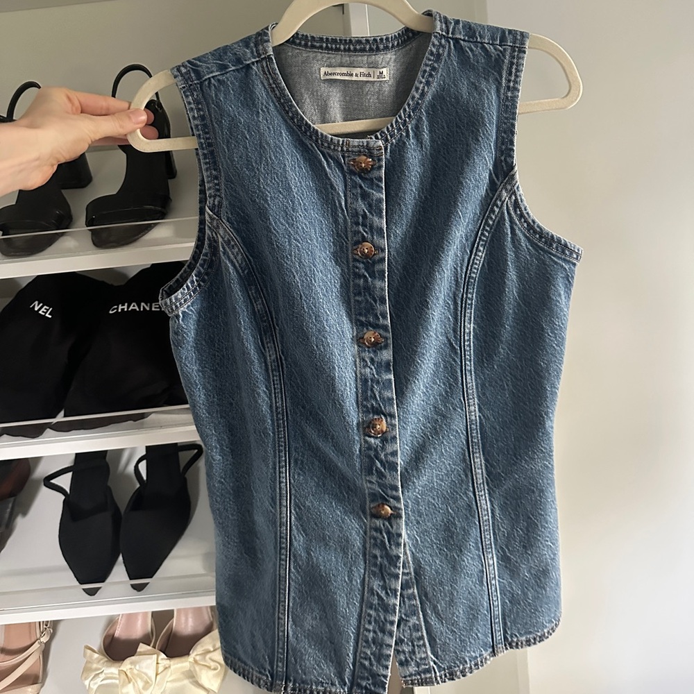 Abercrombie & Fitch Blue Denim Top